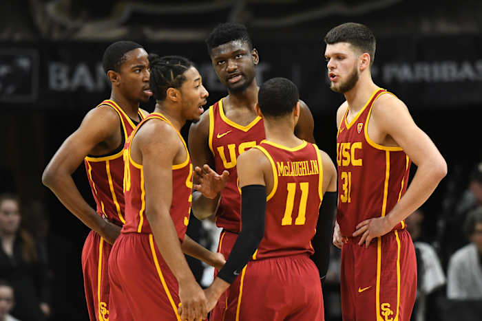 Chimezie Metu Nick Rakocevic Jordan McLaughlin Elijah Stewart Shaqquan Aaron